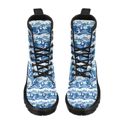 Wave Print Design LKS303 Women's Boots