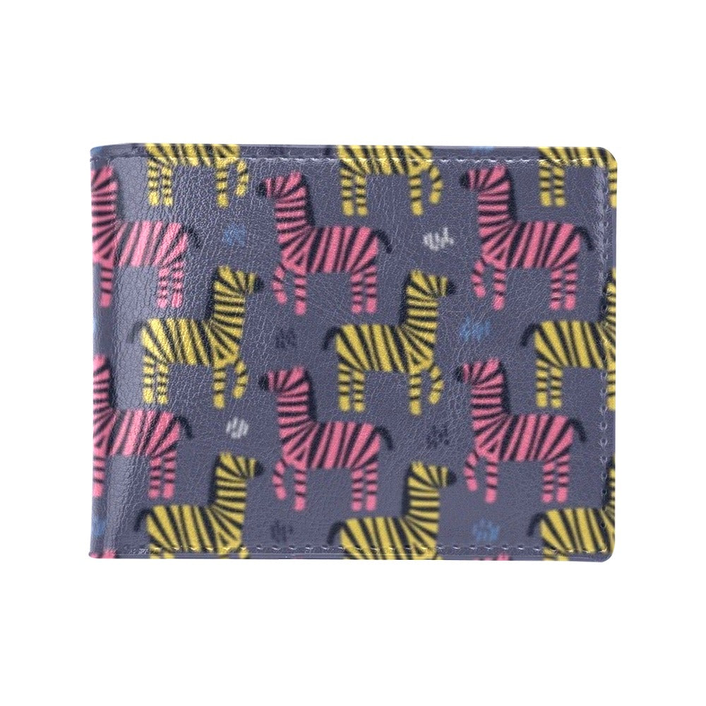 Zebra Print Design LKS303 Men's ID Card Wallet