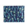 Peacock Feather Blue Design Print Men's ID Card Wallet