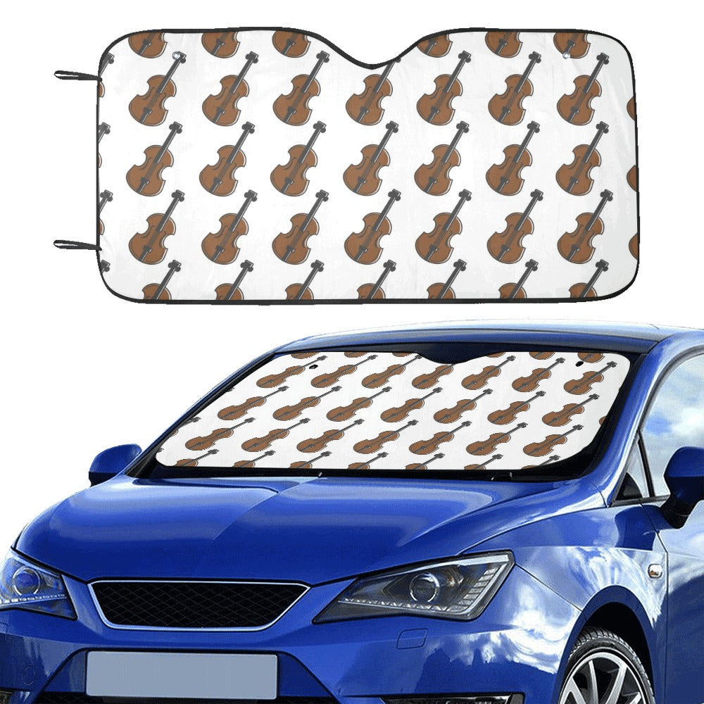Violin Print Design LKS405 Car front Windshield Sun Shade