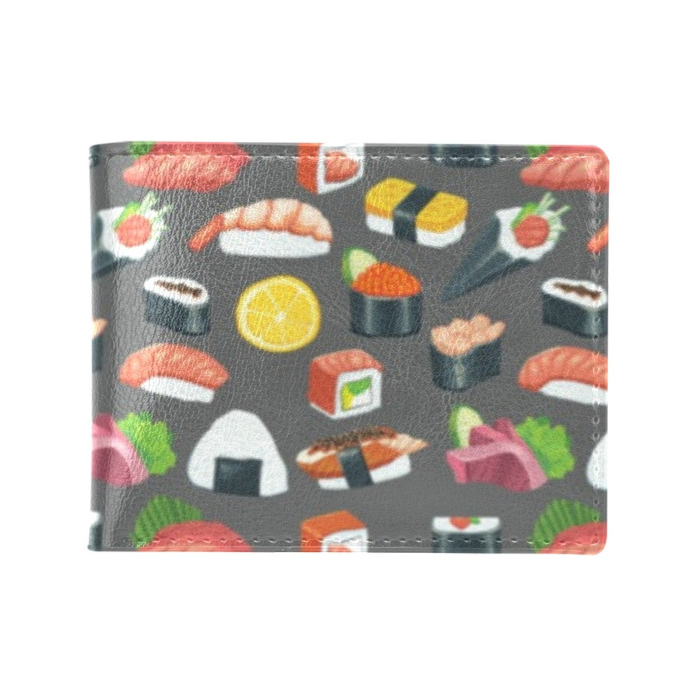 Sushi Print Design LKS302 Men's ID Card Wallet