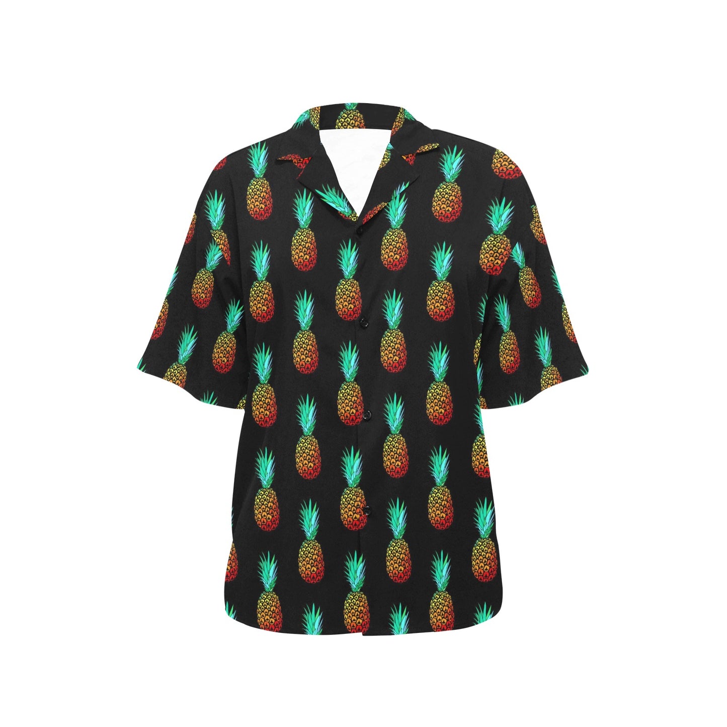 Pineapple Pattern Print Design A05 Women's Hawaiian Shirt