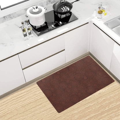 Aboriginal Pattern Print Design 02 Kitchen Mat
