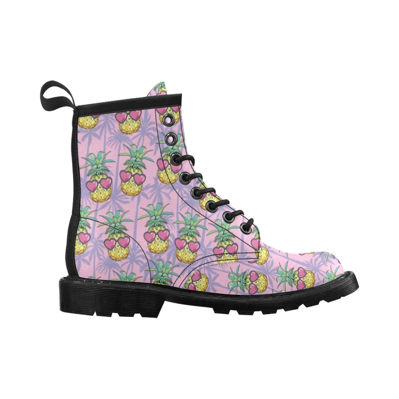 Pineapple Pattern Print Design PP06 Women's Boots