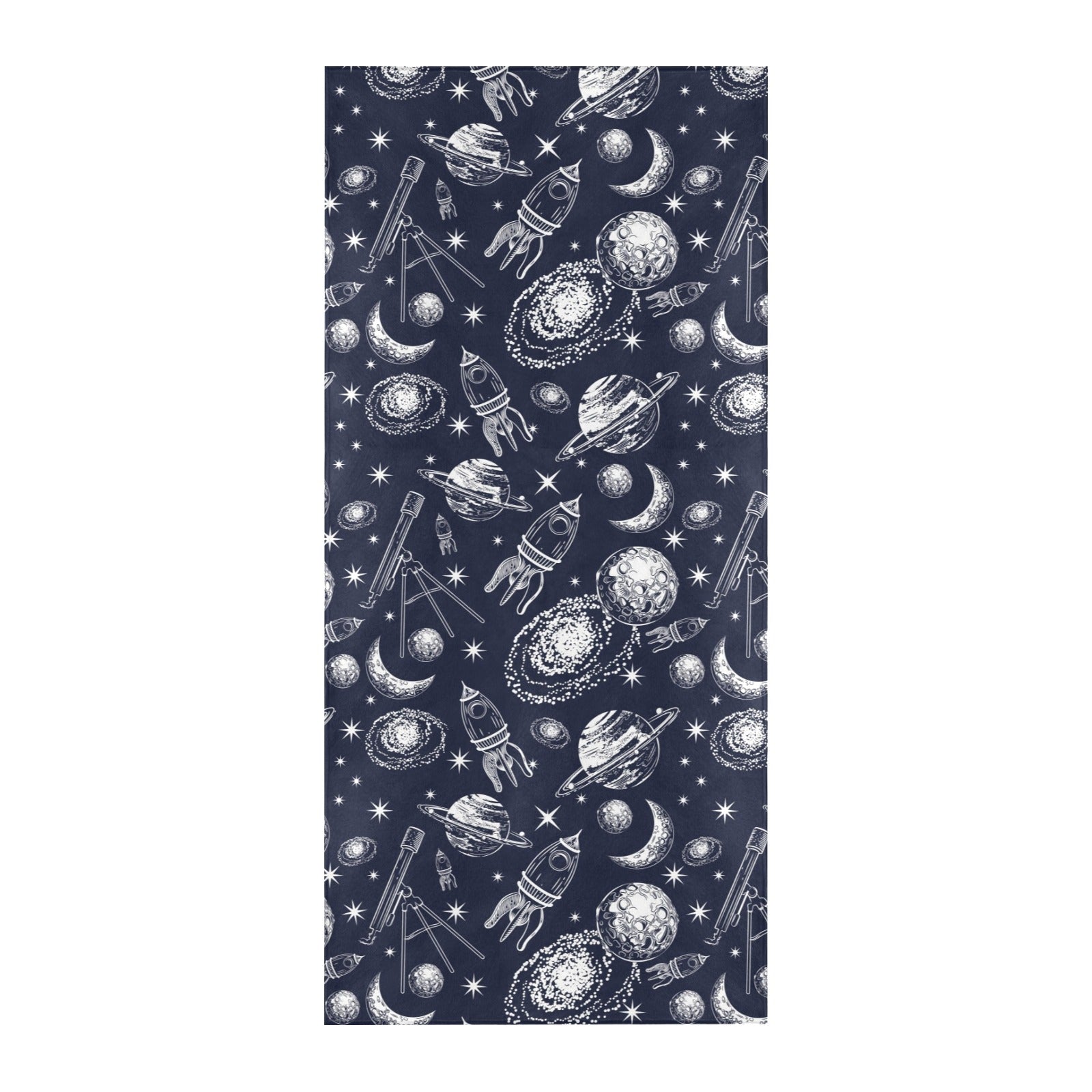 Space Rocket Print Design LKS301 Beach Towel 32" x 71"