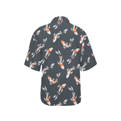 KOI Fish Pattern Print Design 04 Women's Hawaiian Shirt