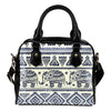 Baby Elephant Aztec Leather Shoulder Handbag