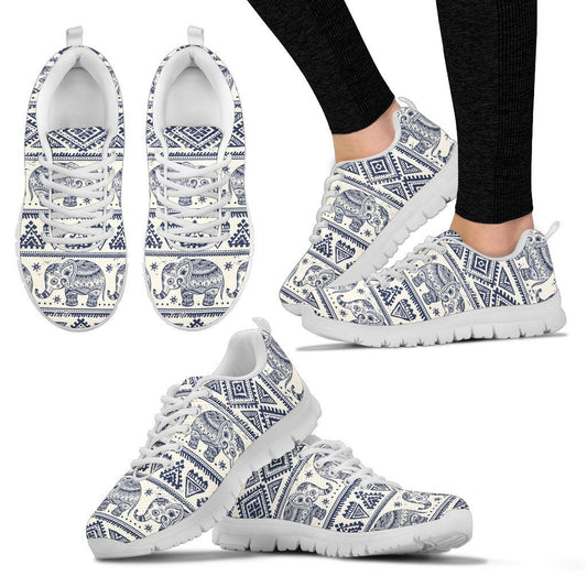 Baby Elephant Aztec Women Sneakers