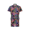 Neon Color Tropical Palm Leaves Men's Romper