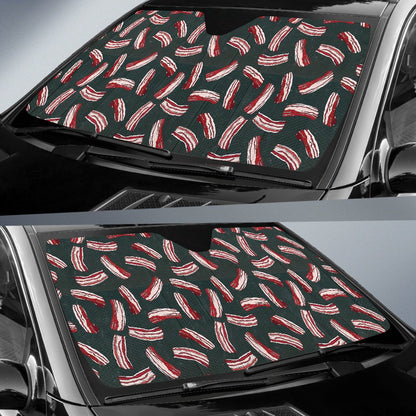 Bacon Pattern Print Design 02 Car Sun Shade-JORJUNE.COM
