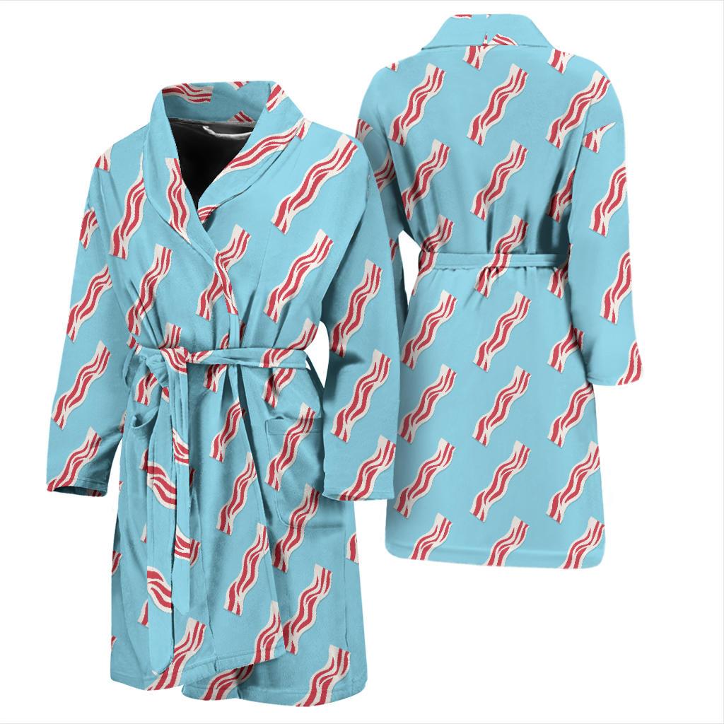 Bacon Pattern Print Design 03 Men Bathrobe-JORJUNE.COM