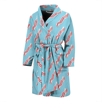 Bacon Pattern Print Design 03 Men Bathrobe-JORJUNE.COM