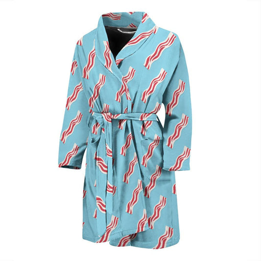Bacon Pattern Print Design 03 Men Bathrobe-JORJUNE.COM