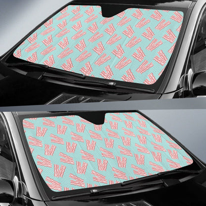 Bacon Pattern Print Design 04 Car Sun Shade-JORJUNE.COM