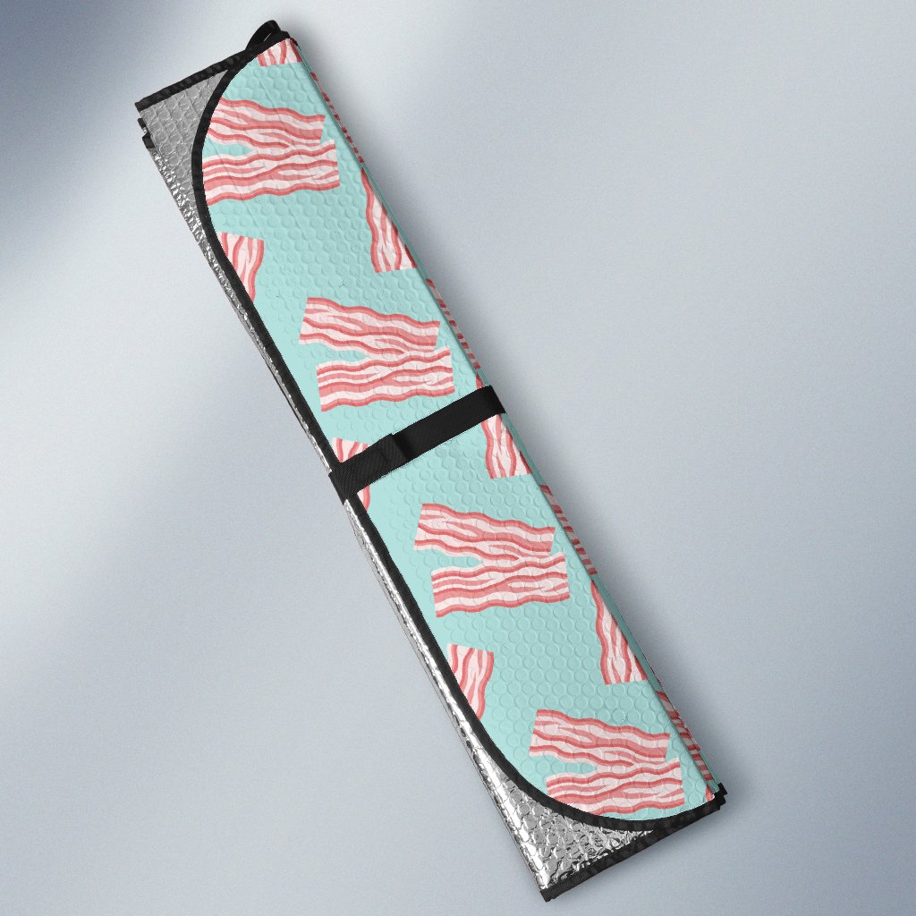 Bacon Pattern Print Design 04 Car Sun Shade-JORJUNE.COM