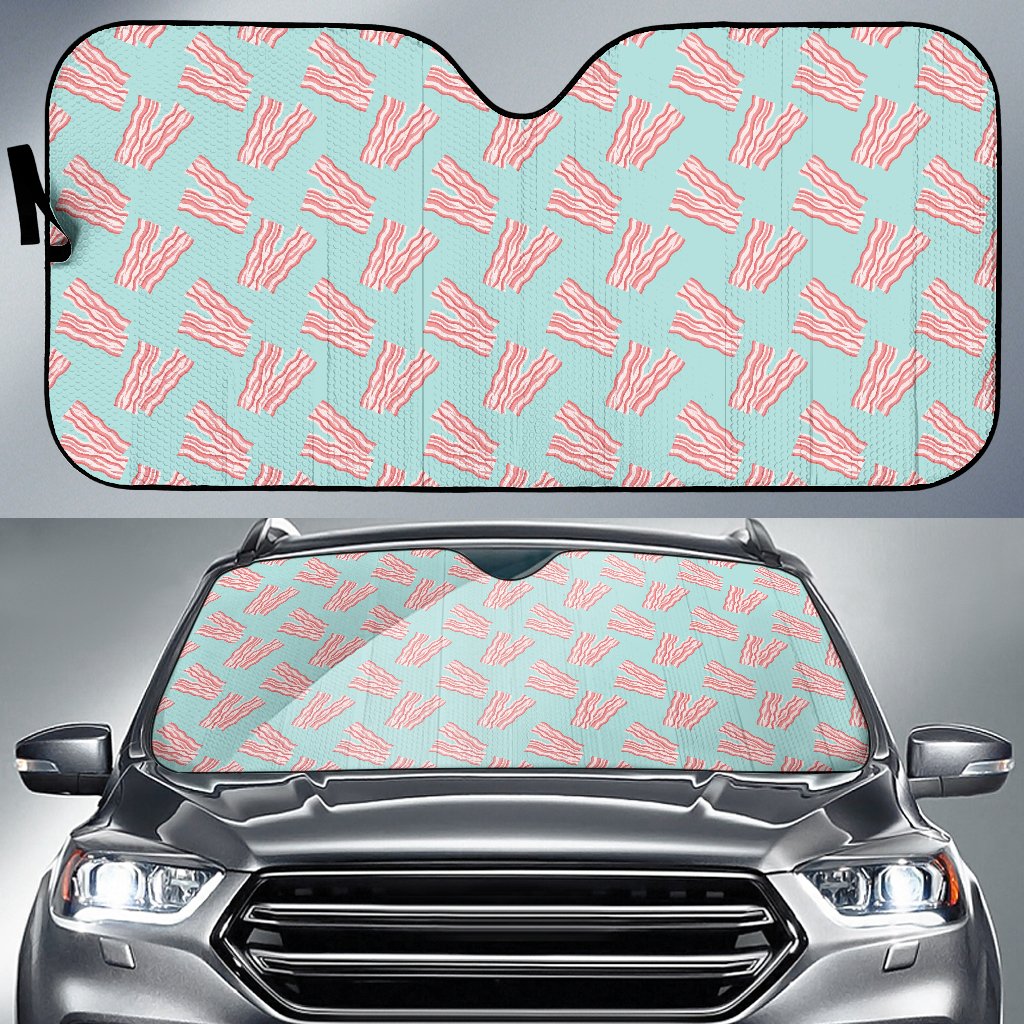 Bacon Pattern Print Design 04 Car Sun Shade-JORJUNE.COM