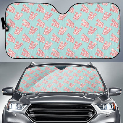 Bacon Pattern Print Design 04 Car Sun Shade-JORJUNE.COM