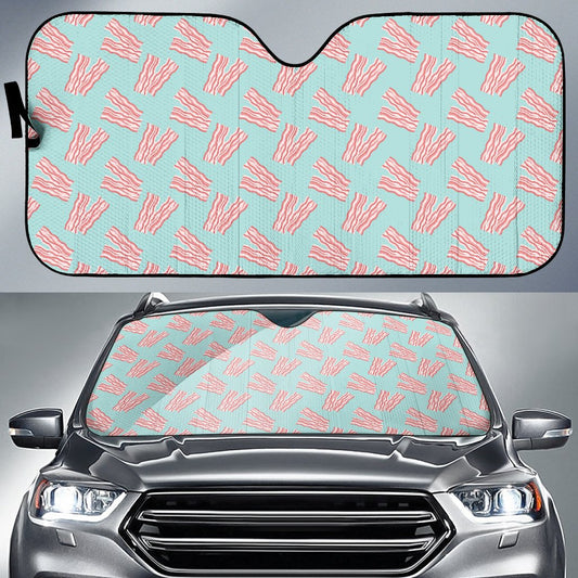 Bacon Pattern Print Design 04 Car Sun Shade-JORJUNE.COM