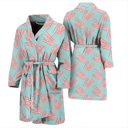 Bacon Pattern Print Design 04 Men Bathrobe-JORJUNE.COM