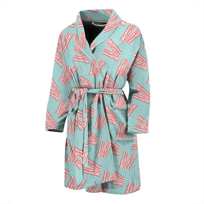 Bacon Pattern Print Design 04 Men Bathrobe-JORJUNE.COM