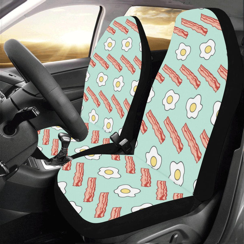 Bacon Sausage Pattern Print Design 01 Car Seat Covers (Set of 2)-JORJUNE.COM