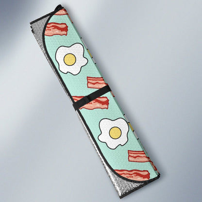 Bacon Sausage Pattern Print Design 01 Car Sun Shade-JORJUNE.COM