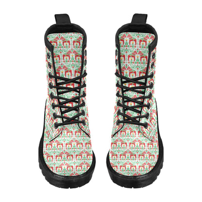 Swedish Dala Style Pattern Women's Boots