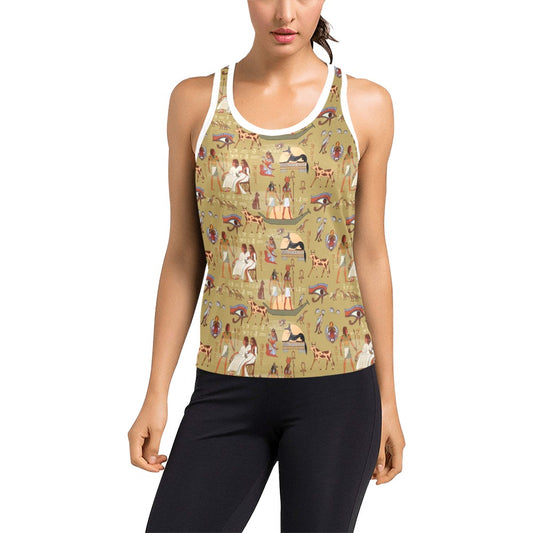 Ancient Greek Classic Pattern Design LKS305 Women's Racerback Tank Top