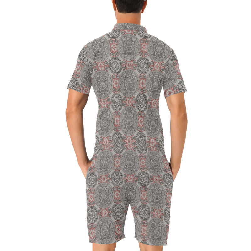 Calendar Aztec Pattern Print Design 04 Men's Romper