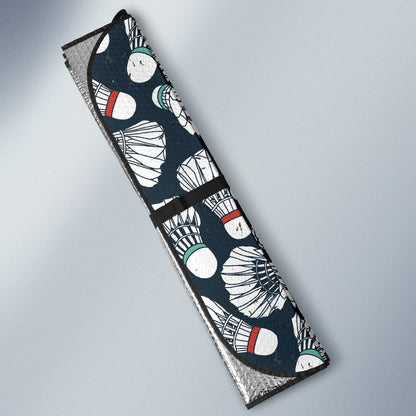 Badminton Ball Pattern Print Design 01 Car Sun Shade-JORJUNE.COM