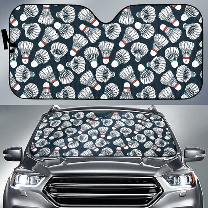 Badminton Ball Pattern Print Design 01 Car Sun Shade-JORJUNE.COM