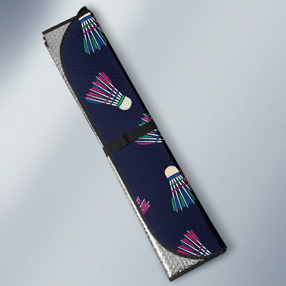 Badminton Ball Pattern Print Design 02 Car Sun Shade-JORJUNE.COM