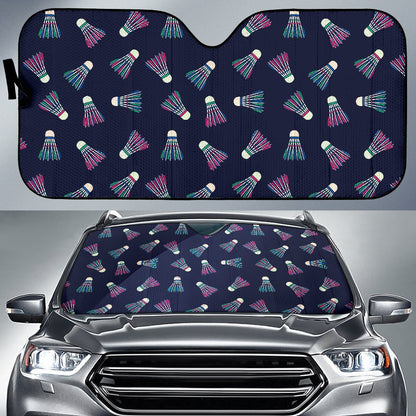 Badminton Ball Pattern Print Design 02 Car Sun Shade-JORJUNE.COM
