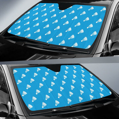 Badminton Ball Pattern Print Design 08 Car Sun Shade-JORJUNE.COM