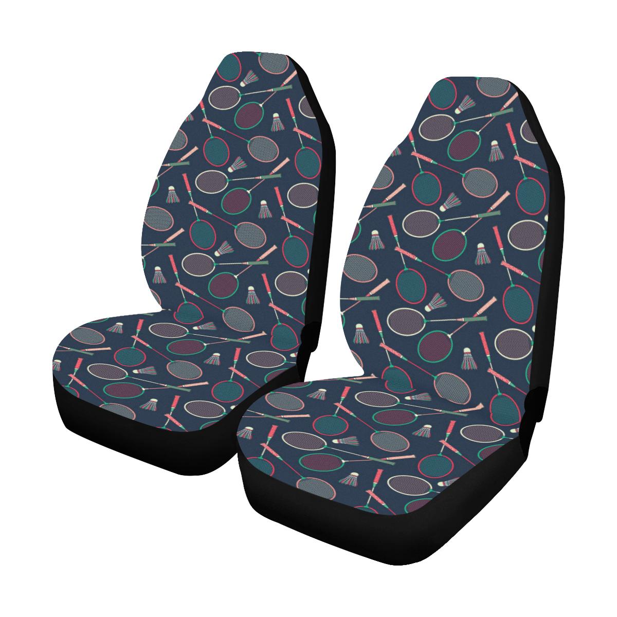 Badminton Pattern Print Design 03 Car Seat Covers (Set of 2)-JORJUNE.COM