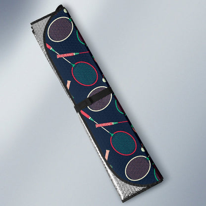 Badminton Pattern Print Design 03 Car Sun Shade-JORJUNE.COM