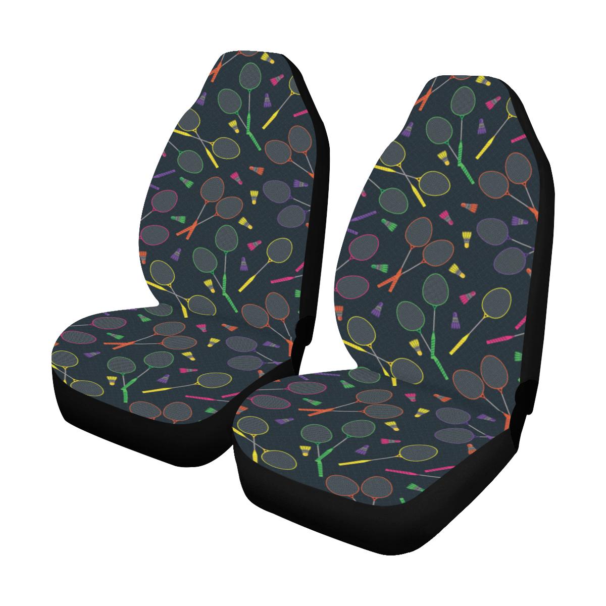 Badminton Pattern Print Design 04 Car Seat Covers (Set of 2)-JORJUNE.COM