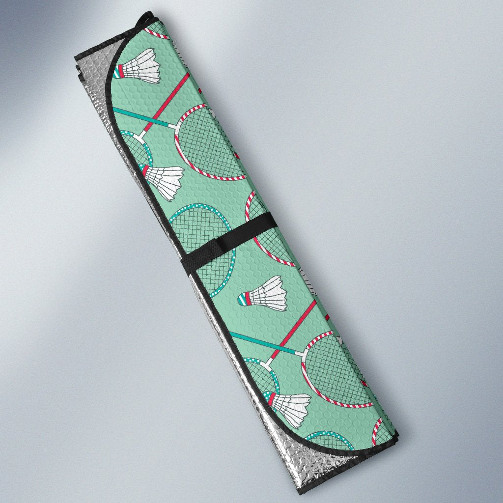 Badminton Pattern Print Design 05 Car Sun Shade-JORJUNE.COM