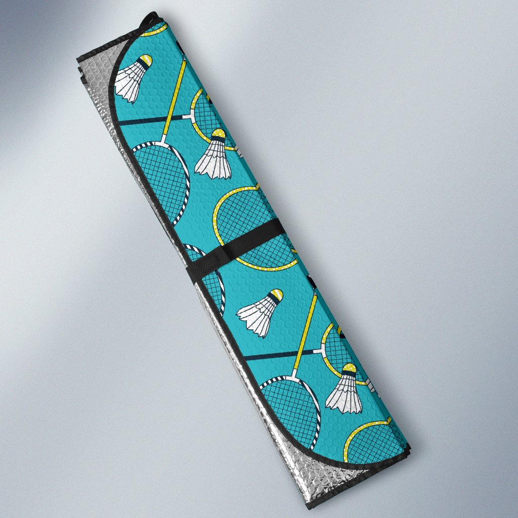 Badminton Pattern Print Design 06 Car Sun Shade-JORJUNE.COM