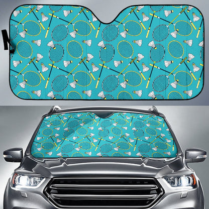 Badminton Pattern Print Design 06 Car Sun Shade-JORJUNE.COM