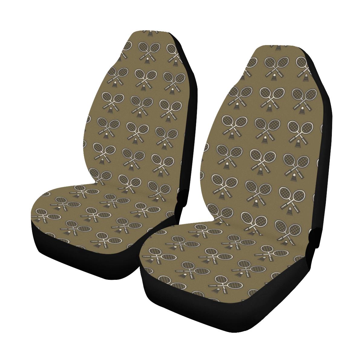 Badminton Pattern Print Design 07 Car Seat Covers (Set of 2)-JORJUNE.COM