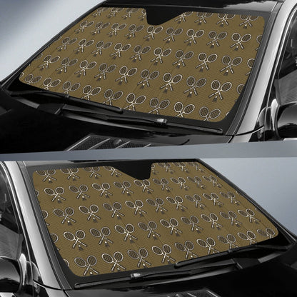 Badminton Pattern Print Design 07 Car Sun Shade-JORJUNE.COM