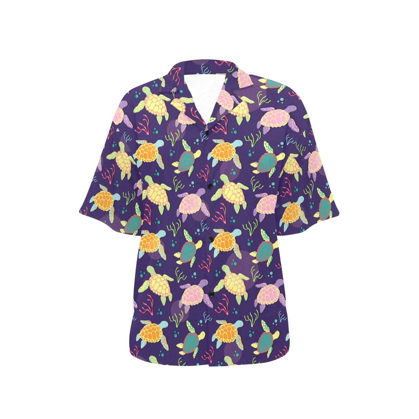 Sea Turtle Color Smile Women's Hawaiian Shirt