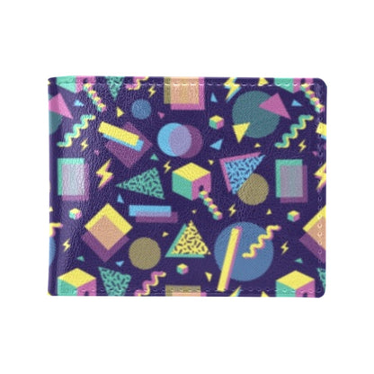 Geometric Print Design LKS401 Men's ID Card Wallet