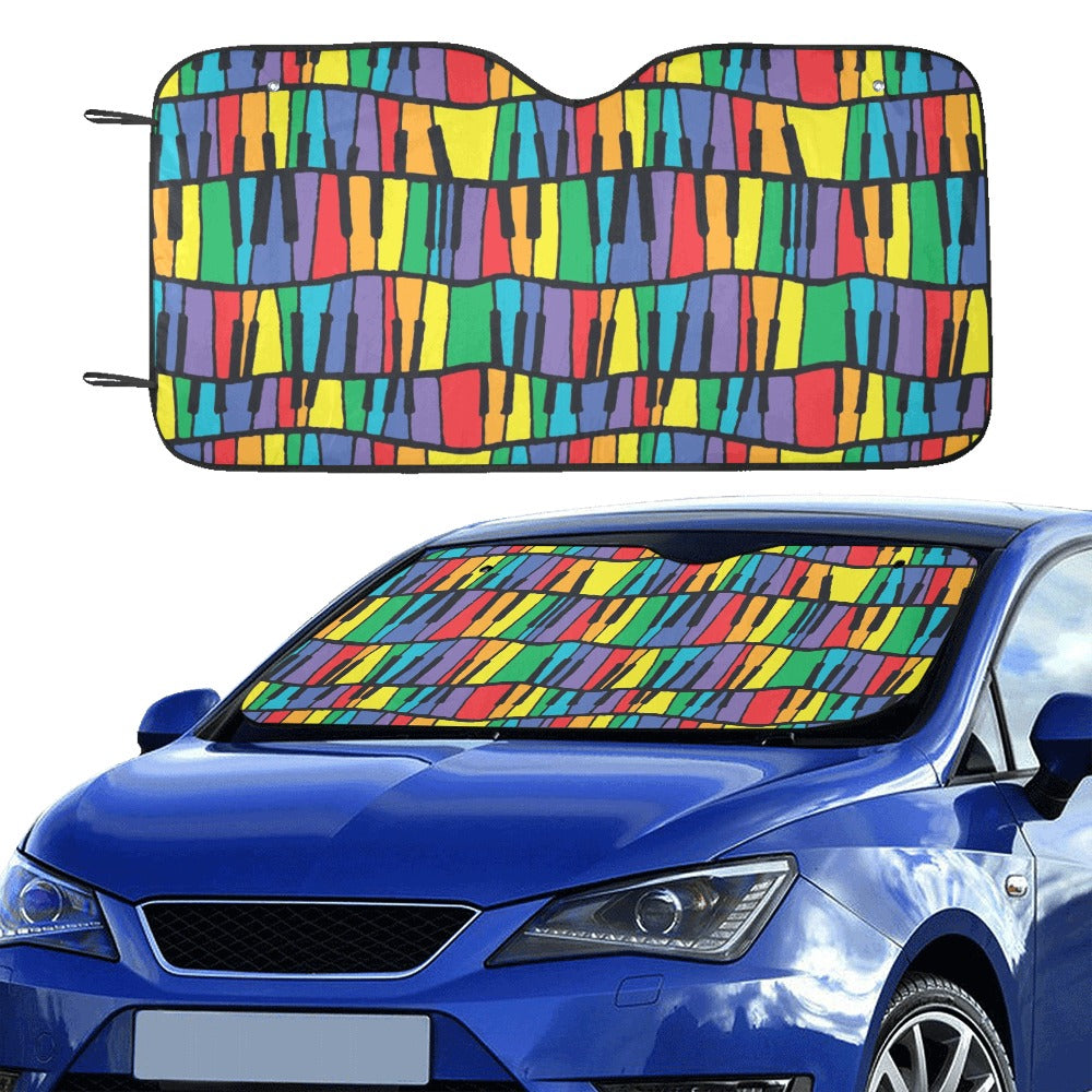 Piano Print Design LKS402 Car front Windshield Sun Shade