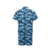 Camo Blue Pattern Print Design 04 Men's Romper