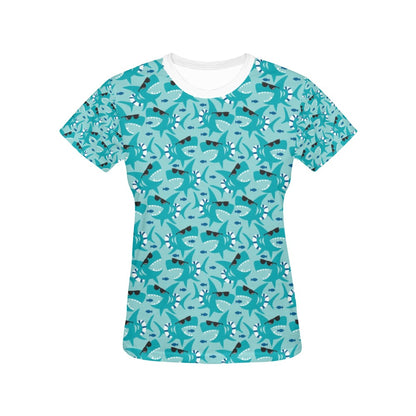 Shark Cute Print Design LKS302 Women's  T-shirt