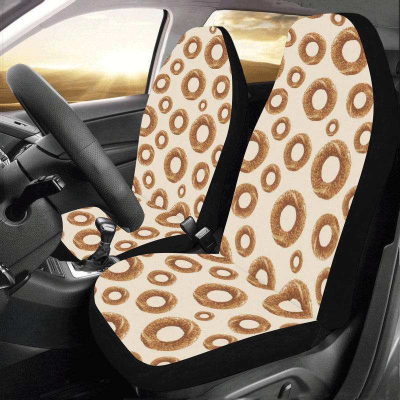 Bagel Pattern Print Design 01 Car Seat Covers (Set of 2)-JORJUNE.COM