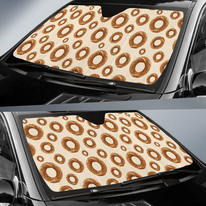 Bagel Pattern Print Design 01 Car Sun Shade-JORJUNE.COM