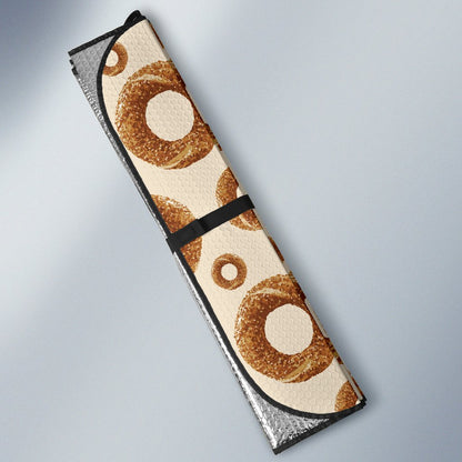 Bagel Pattern Print Design 01 Car Sun Shade-JORJUNE.COM